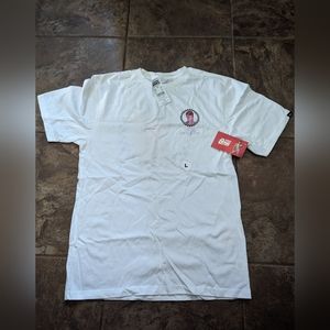 Vans David Bowie Tshirt Boys Kids L Large White Aladdin Sane Short